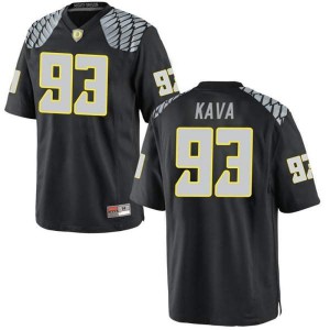#93 Sione Kava Oregon Ducks Men's Football Replica College Jerseys Black