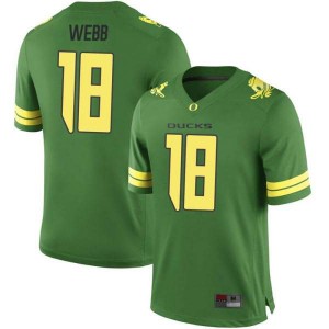 #18 Spencer Webb Oregon Men's Football Game Stitch Jerseys Green