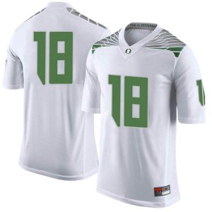 #18 Spencer Webb Ducks Men's Football Limited Stitched Jerseys White