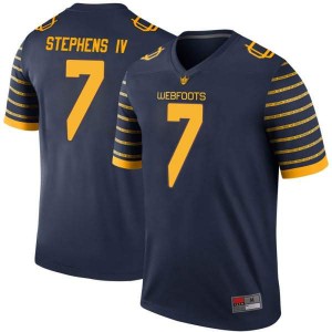 #7 Steve Stephens IV Ducks Men's Football Legend Stitched Jerseys Navy