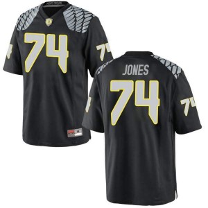 #74 Steven Jones Oregon Men's Football Game NCAA Jerseys Black