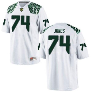 #74 Steven Jones University of Oregon Men's Football Game University Jersey White