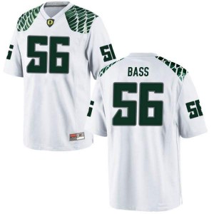 #56 T.J. Bass Oregon Men's Football Replica Stitched Jerseys White