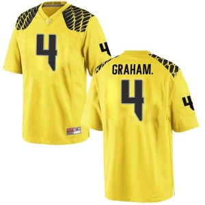 #4 Thomas Graham Jr. Oregon Men's Football Game Stitched Jerseys Gold