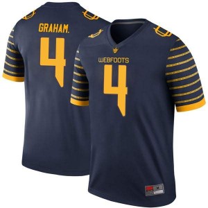 #4 Thomas Graham Jr. University of Oregon Men's Football Legend Football Jerseys Navy