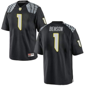 #1 Trey Benson Ducks Men's Football Replica University Jerseys Black