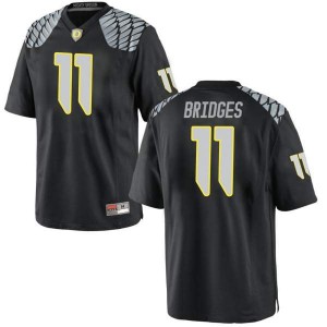 #11 Trikweze Bridges Oregon Men's Football Game Embroidery Jersey Black
