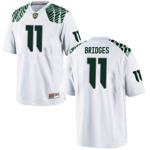 #11 Trikweze Bridges Oregon Ducks Men's Football Replica High School Jerseys White