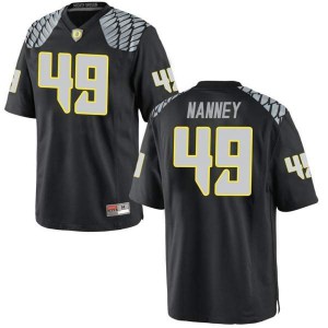 #49 Tyler Nanney Ducks Men's Football Replica Alumni Jerseys Black
