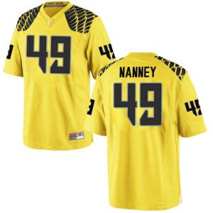 #49 Tyler Nanney University of Oregon Men's Football Replica Football Jerseys Gold