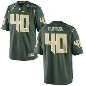 #40 Zach Emerson Oregon Men's Football Authentic Stitched Jersey Green