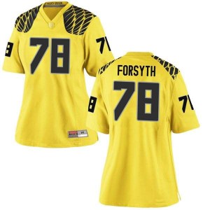 #78 Alex Forsyth Oregon Women's Football Replica University Jerseys Gold