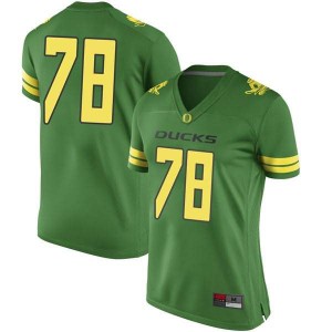 #78 Alex Forsyth Ducks Women's Football Replica High School Jerseys Green