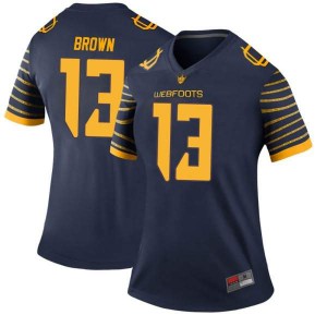 #13 Anthony Brown Oregon Women's Football Legend Stitched Jersey Navy