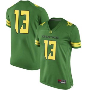 #13 Anthony Brown Oregon Ducks Women's Football Replica University Jerseys Green