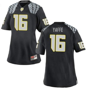 #16 Bradley Yaffe University of Oregon Women's Football Game Stitched Jersey Black