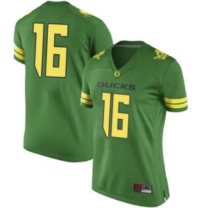 #16 Bradley Yaffe Oregon Women's Football Game Football Jerseys Green