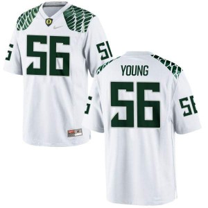 #56 Bryson Young Ducks Women's Football Limited Player Jersey White