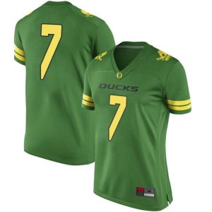 #7 CJ Verdell UO Women's Football Game Stitched Jersey Green