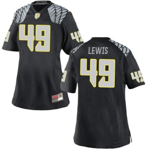#49 Camden Lewis UO Women's Football Game Embroidery Jerseys Black