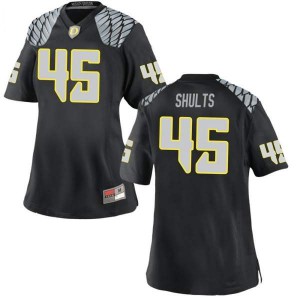 #45 Cooper Shults UO Women's Football Game Embroidery Jerseys Black