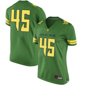 #45 Cooper Shults University of Oregon Women's Football Game Football Jersey Green