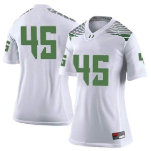 #45 Cooper Shults UO Women's Football Limited Stitched Jerseys White