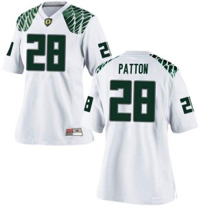 #28 Cross Patton Oregon Ducks Women's Football Game High School Jerseys White