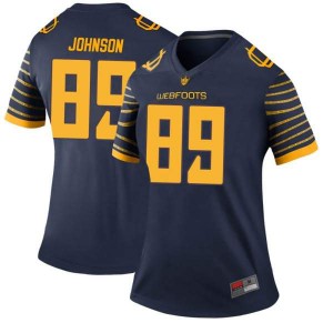 #89 DJ Johnson University of Oregon Women's Football Legend Official Jerseys Navy