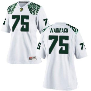 #75 Dallas Warmack Oregon Ducks Women's Football Replica Player Jersey White