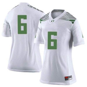 #6 Deommodore Lenoir Oregon Ducks Women's Football Limited Stitch Jersey White