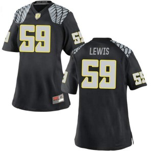 #59 Devin Lewis Oregon Ducks Women's Football Game Alumni Jersey Black