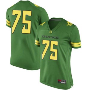 #75 Faaope Laloulu Oregon Ducks Women's Football Replica Alumni Jerseys Green