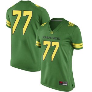 #77 George Moore Oregon Women's Football Game NCAA Jerseys Green