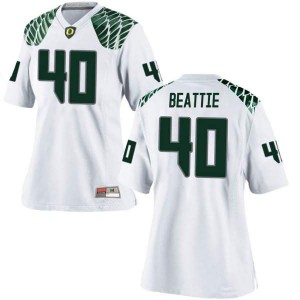 #40 Harrison Beattie University of Oregon Women's Football Game High School Jersey White