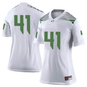 #41 Isaac Slade-Matautia Oregon Ducks Women's Football Limited Football Jersey White