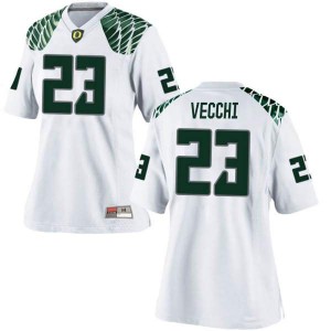 #23 Jack Vecchi University of Oregon Women's Football Game Football Jersey White