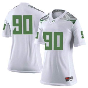 #90 Jake Shipley Oregon Women's Football Limited Football Jersey White