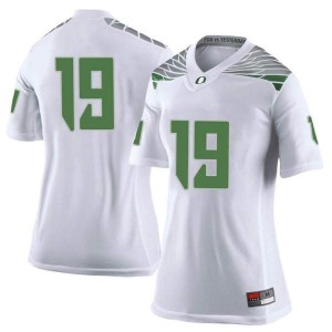 #19 Jamal Hill Ducks Women's Football Limited College Jerseys White