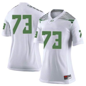 #73 Jaylan Jeffers Oregon Ducks Women's Football Limited College Jerseys White