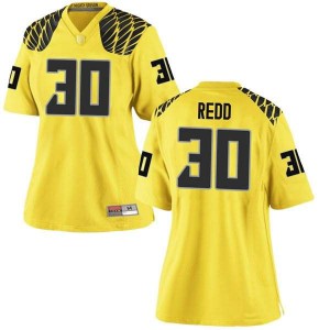 #30 Jaylon Redd Ducks Women's Football Replica High School Jersey Gold