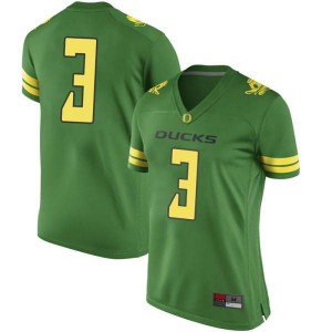 #3 Johnny Johnson III Oregon Women's Football Replica Official Jerseys Green