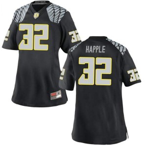 #32 Jordan Happle Oregon Women's Football Replica NCAA Jersey Black