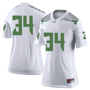 #34 Jordon Scott UO Women's Football Limited NCAA Jersey White