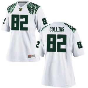 #82 Justin Collins University of Oregon Women's Football Replica High School Jerseys White