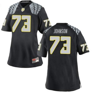 #73 Justin Johnson Ducks Women's Football Game High School Jerseys Black