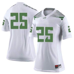 #25 Kyle Buckner Oregon Women's Football Limited Stitch Jersey White