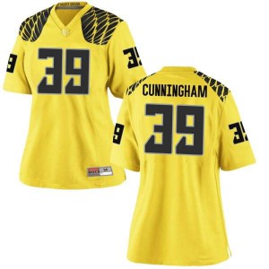 #39 MJ Cunningham University of Oregon Women's Football Replica Player Jersey Gold