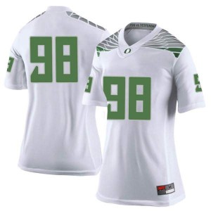 #98 Maceal Afaese Oregon Ducks Women's Football Limited Embroidery Jersey White