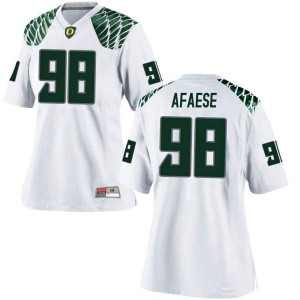 #98 Maceal Afaese University of Oregon Women's Football Replica Stitched Jersey White